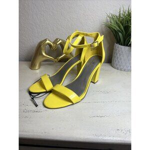 Worthington Women’s Chunk Low Heel Pump Sandals Yellow Size 9.5M Summer